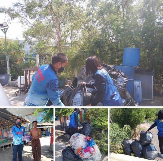 สำรวจขยะจากเรือประมงบางหญ้าแพรก ส่วนใหญ่เป็นถุงพลาสติก