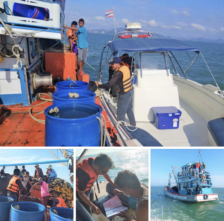ตรวจเรือประมงทะเลกระบี่ เอกสารครบตามระเบียบ IUU