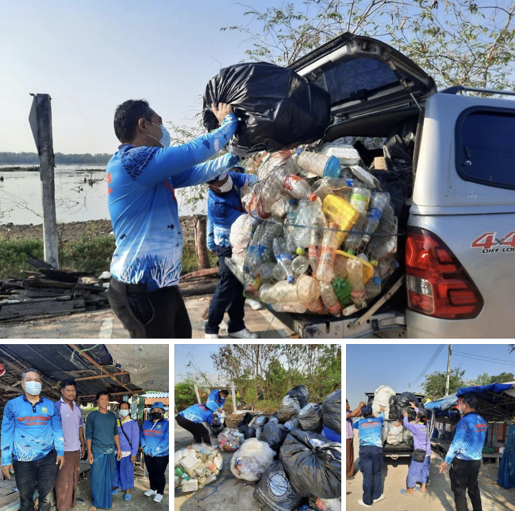 ประมงพื้นบ้านเรือเล็กบางหญ้าแพรก ร่วมจัดการขยะทะเล