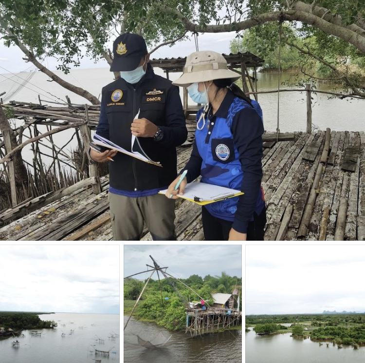 ผลการสำรวจแนวชายฝั่งทะเลสาบสงขลาตอนบน เขตพัทลุง