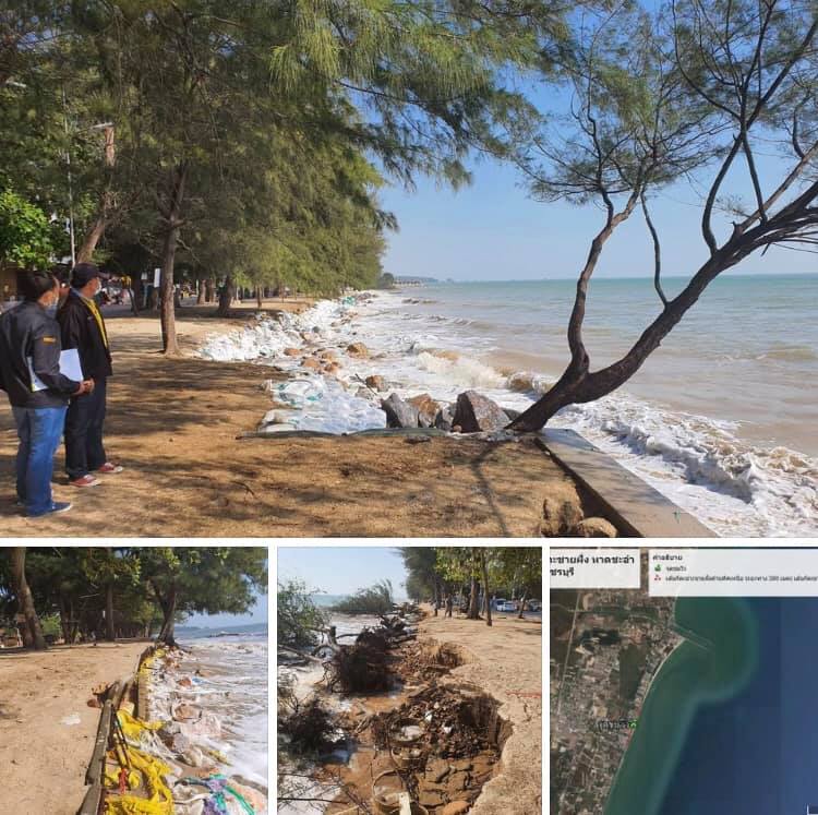 ชายฝั่งทะเลเพชรบุรีถูกกัดเซาะรุนแรง พื้นที่หาดชะอำ