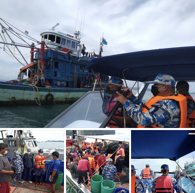 ร่วมประมง ศร.ชล.เกาะหลีเป๊ะ ตรวจเรือประมง IUU ทะเลสตูล