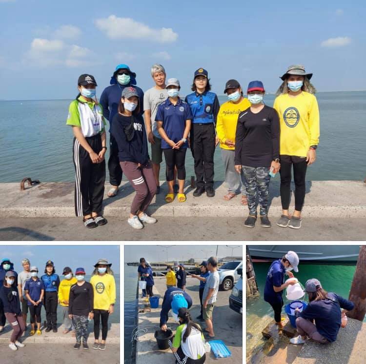 สำรวจติดตามคุณภาพน้ำทะเลหาดบางแสน ชลบุรี