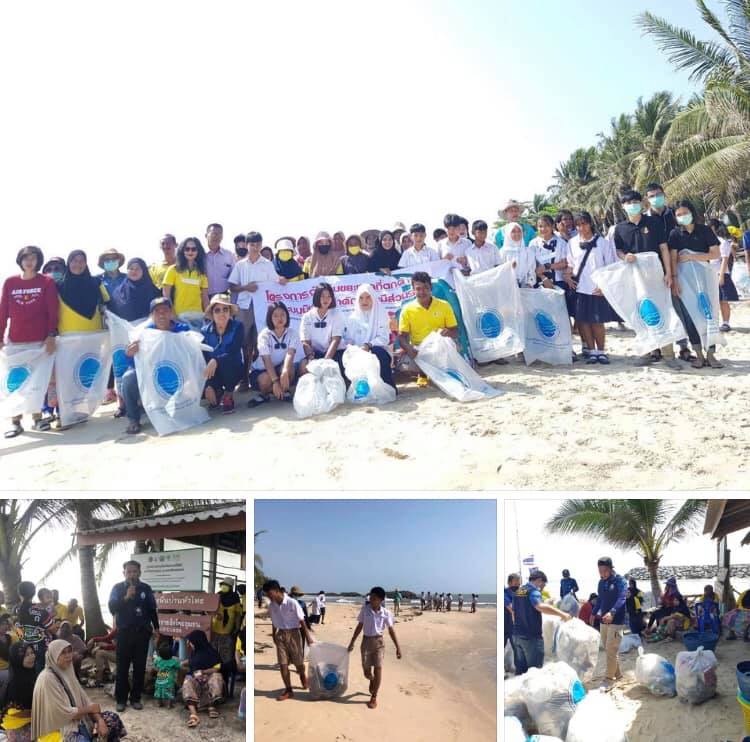 อาสาเก็บขยะชายหาดบ้านเกาะเพชร นครศรีธรรมราช