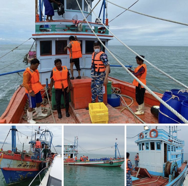 ตรวจเรือประมงตามกฎหมาย (IUU) ทะเลสุราษฎร์ธานี