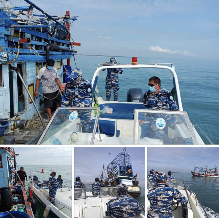ตรวจเรือ IUU ป้องปรามการประทำผิดในทะเลสงขลา
