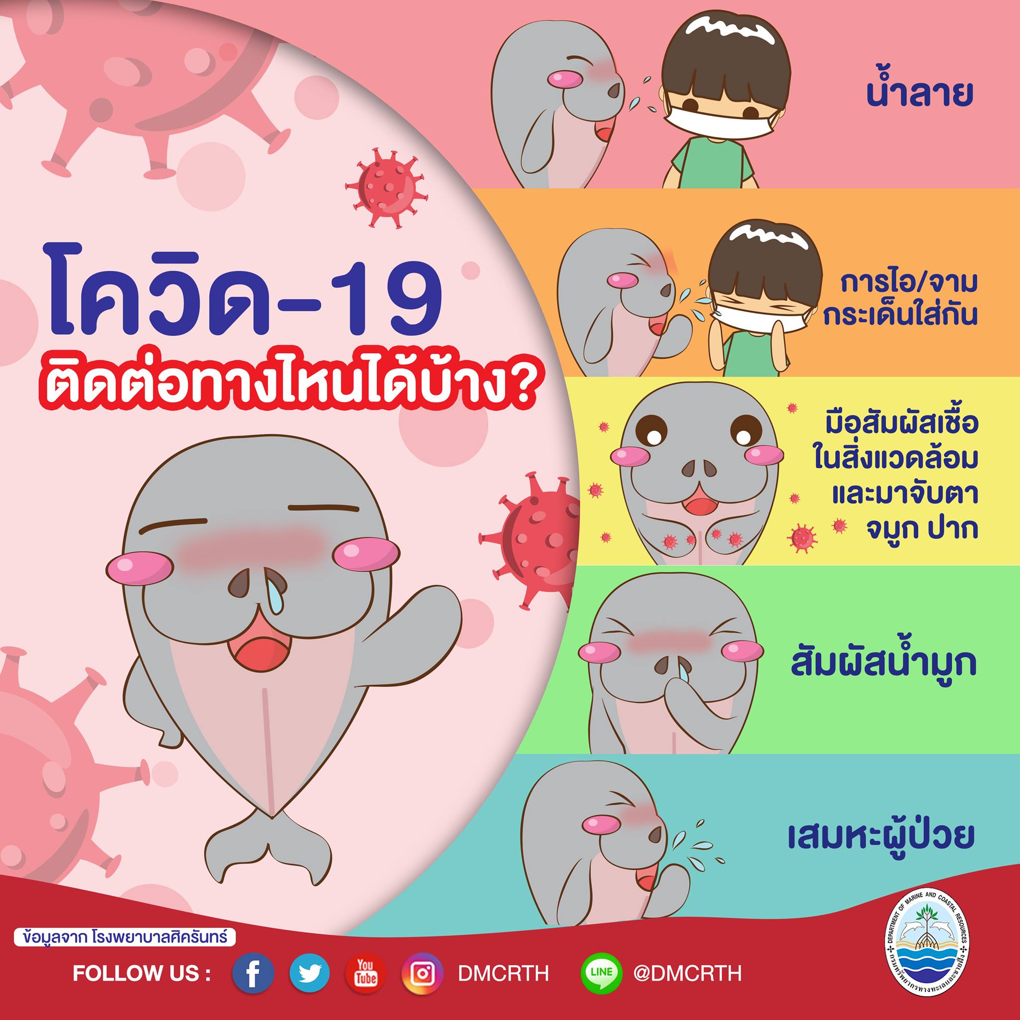 โควิด-๑๙ เขาแพร่กระจายทางไหน แล้วมาติดเราได้อย่างไร