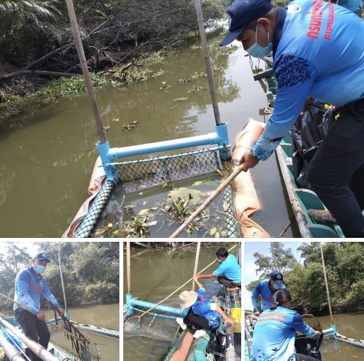 ประมงพื้นบ้านเรือเล็กบางหญ้าแพรกอาสาทำดี เก็บขยะปลายทาง