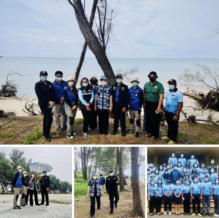 รองอธิบดี ทช. ตรวจติดตามการเปลี่ยนแปลงชายฝั่งหาดชลาทัศน์