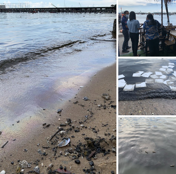 สถนการณ์คราบน้ำมันเกยหาดศรีราชา เริ่มดีขึ้น
