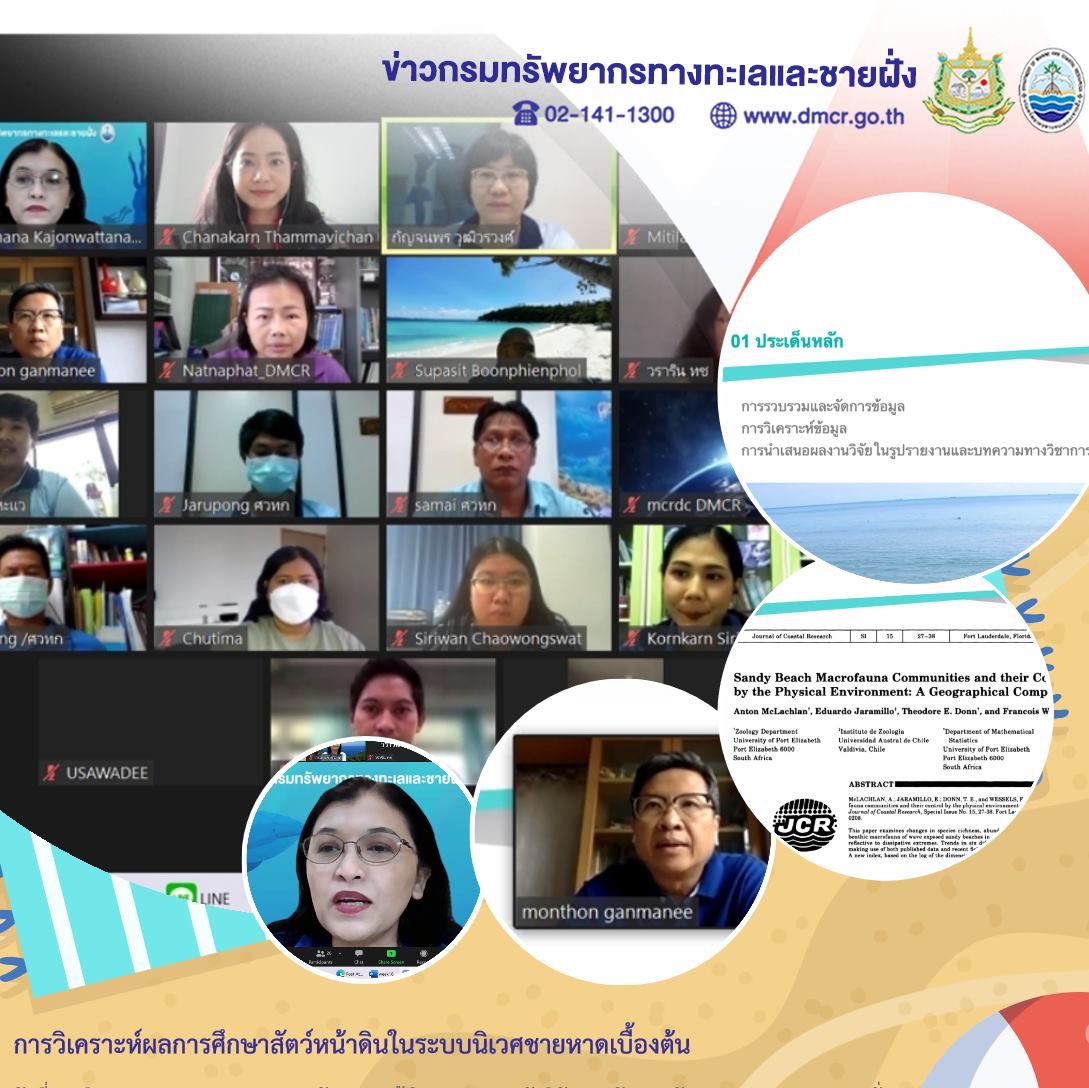 อบรมสร้างมาตรฐาน การศึกษาความหลากหลายระบบนิเวศชายหาด