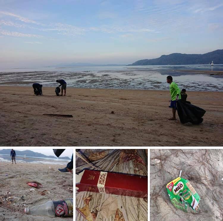 เก็บคัดแยกชนิดขยะชายหาดปากบารา ทะเลสตูล