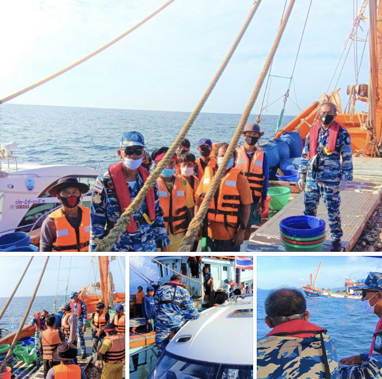 ตรวจเรือประมงในทะเลกระบี่ เอกสารครบไม่พบการกระทำผิด