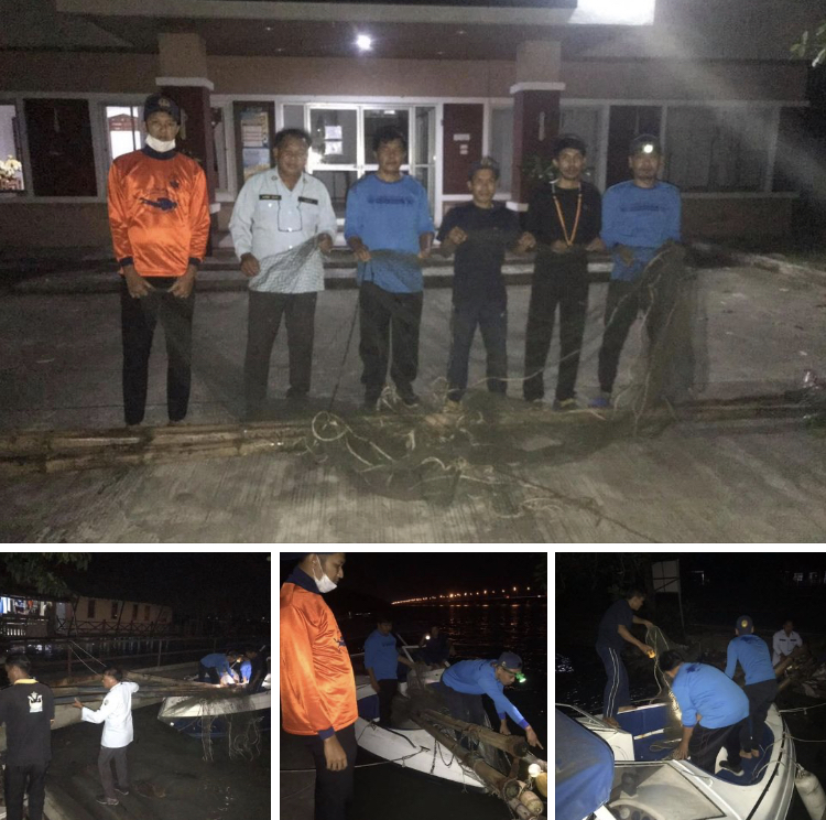 ตรวจยึดรายวัน เครื่องมือประมงผิดกฎหมายทะเลสาบสงขลา
