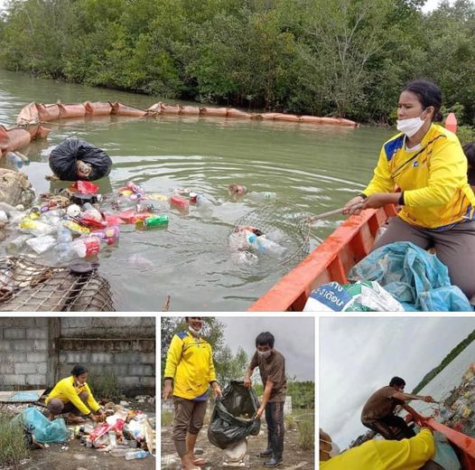 รวมพลังจิตอาสา เก็บขยะตัดตอนก่อนออกทะเลตรัง
