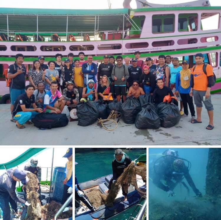 รวมพลังอาสาดำน้ำเก็บขยะแนวปะการังเกาะมุก/เกาะกระดาน ตรัง