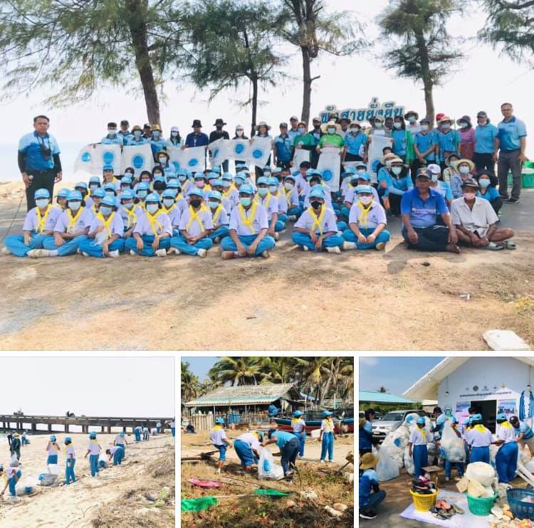 อาสาเก็บขยะชายหาดบ้านพังสาย สงขลา