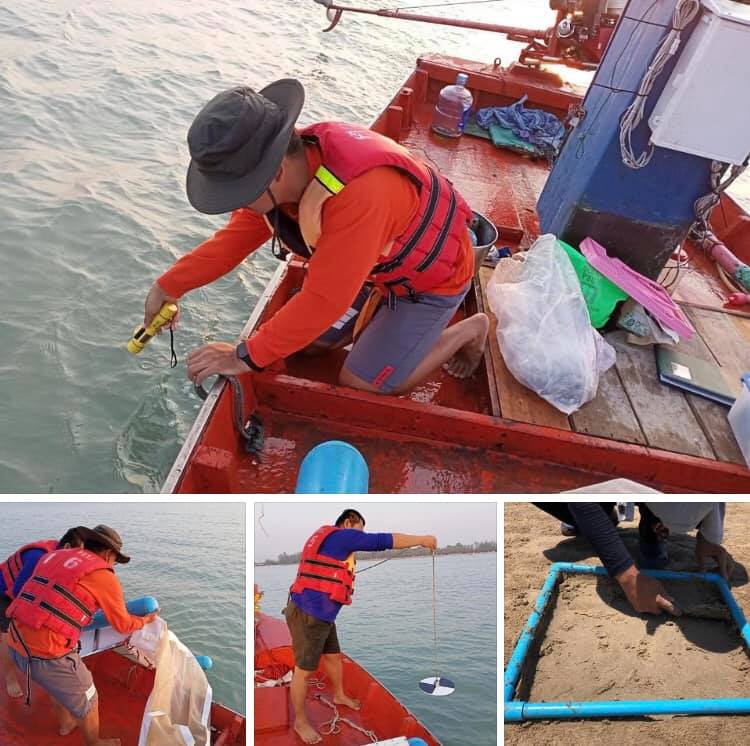 เก็บตัวอย่างขยะไมโครพลาสติกในน้ำทะเลฝั่งอ่าวไทย