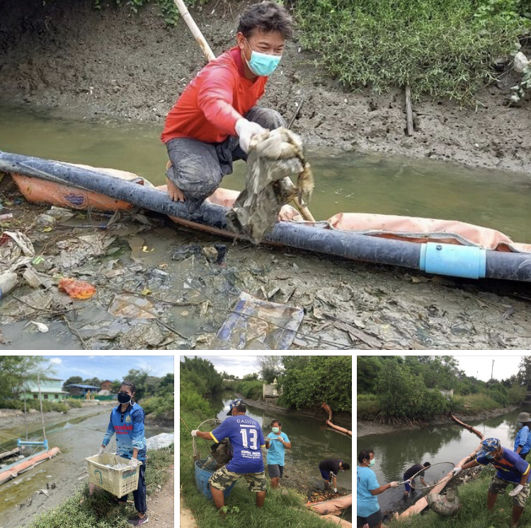 รวมพลอาสาสมัครพิทักษ์ทะเล เก็บขยะปากคลองก่อนออกทะเลเพชร