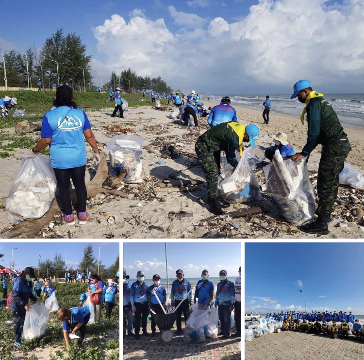 ทช. ร่วมเทศบาลเขารูปช้าง เก็บขยะชายหาดคชาทัศน์