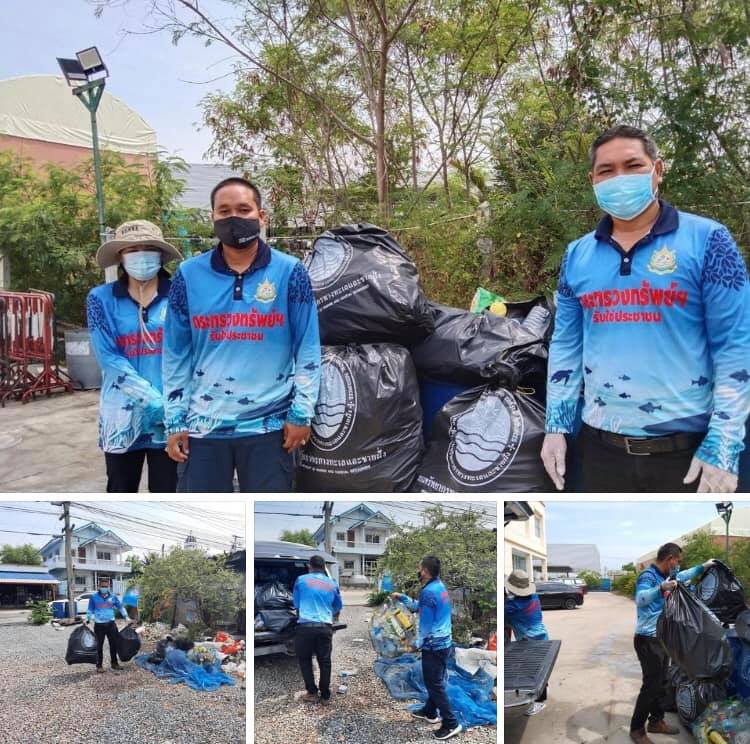 กลุ่มเรือประมงพื้นบ้านเรือเล็กบางหญ้าแพรกตื่นตัว ร่วมลดขยะสู่ทะเล