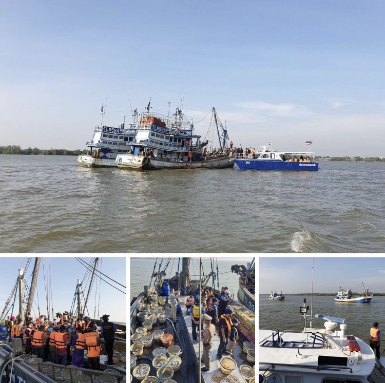 ตรวจสอบเรือประมงทะเลแม่กลอง สถานการณ์ปกติดี