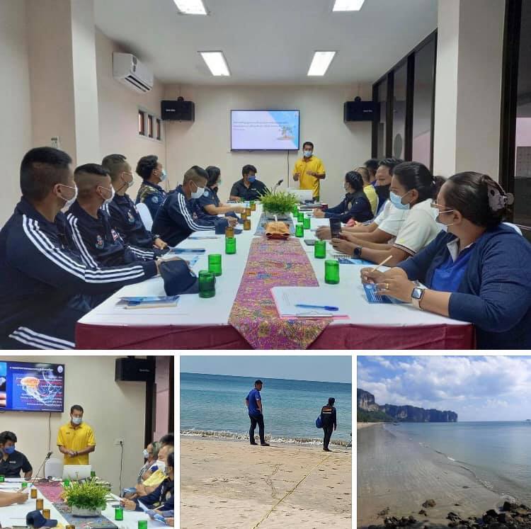 สำรวจหาดอ่าวนาง เตรียมติดตาข่ายป้องกันแมงกะพรุนพิษ