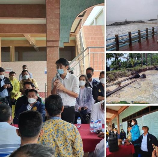 คณะกรรมาธิการฯ สภาผู้แทนราษฏร ตรวจสภาพกัดเซาะชายฝั่งเมืองคอน