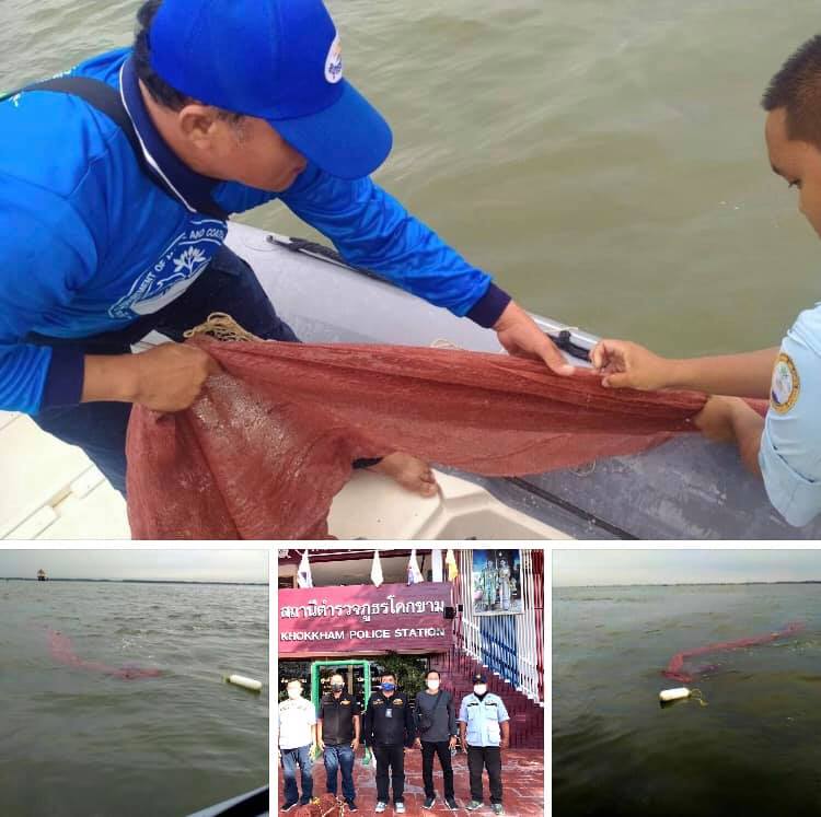 จับยึดอวนรุนติดเรือ ลักลอบใช้ในทะเลพันท้ายนรสิงห์