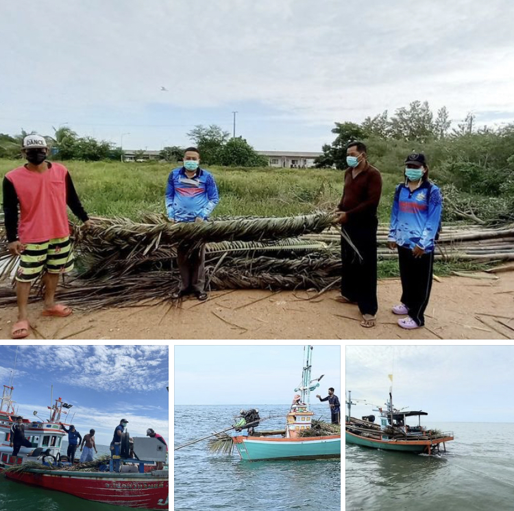 กลุ่มรักษ์ปากทะเลบางแก้ว จัดวางซั้งกอ สร้างบ้านปลาทะเลเพชรบุรี