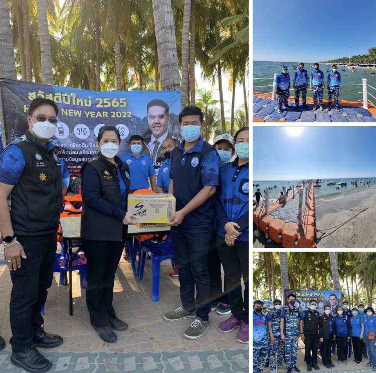 รองฯ ทช. นำทีมร่วมท้องถิ่น ดูแลนักท่องเที่ยวหาดบางแสน