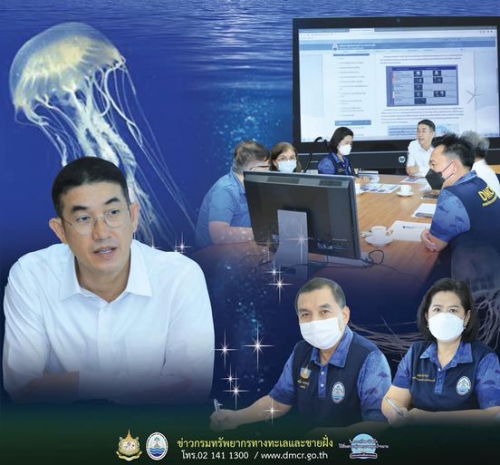กรม ทช. เตรียมความพร้อมพัฒนาโมบายแอปพลิเคชั่น เพื่อการแจ้งเตือนภัยแมงกะพรุนพิษ และคลื่นย้อนกลับ (Rip Currents)