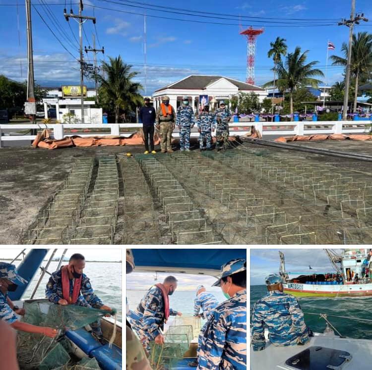 ร่วมทีม ศรชล. ตรจความเรียบร้อยทางทะเลในอ่าวปัตตานี