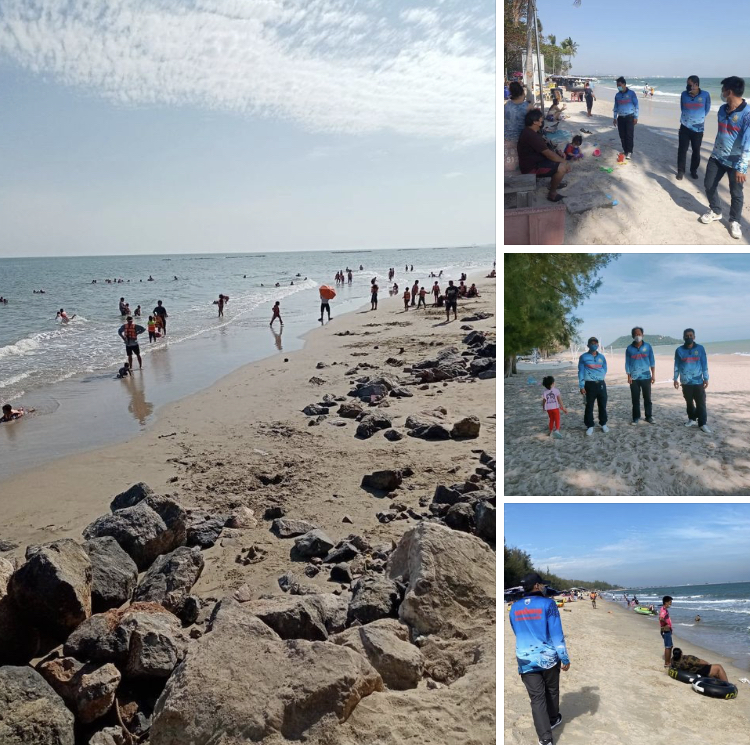 ทช. ดูแลความปลอดภัยชายหาดชะอำ หัวหิน ปราณส่งท้ายปีใหม่