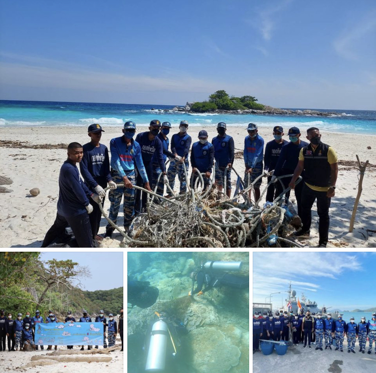 ร่วมทัพเรือเก็บขยะใต้ทะเลเกาะราชาน้อย ต้อนรับเทศกาลปีใหม่