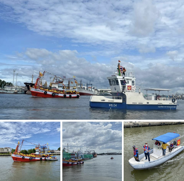 เริ่มแล้ว แห่เจ้าพ่อหลักเมืองมหาชัยทางเรือ