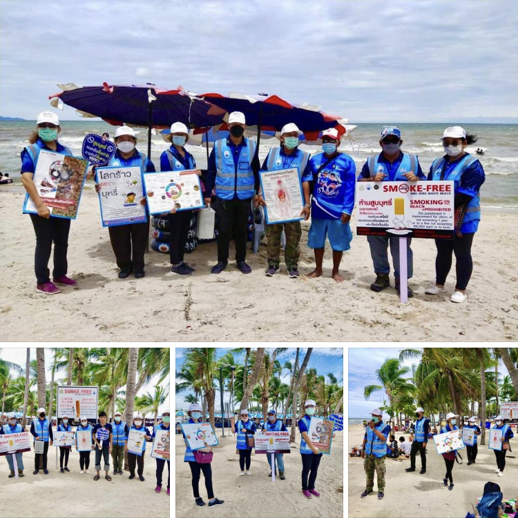 รณรงค์ต่อเนื่อง ชายหาดบางแสนขอปลอดบุหรี่