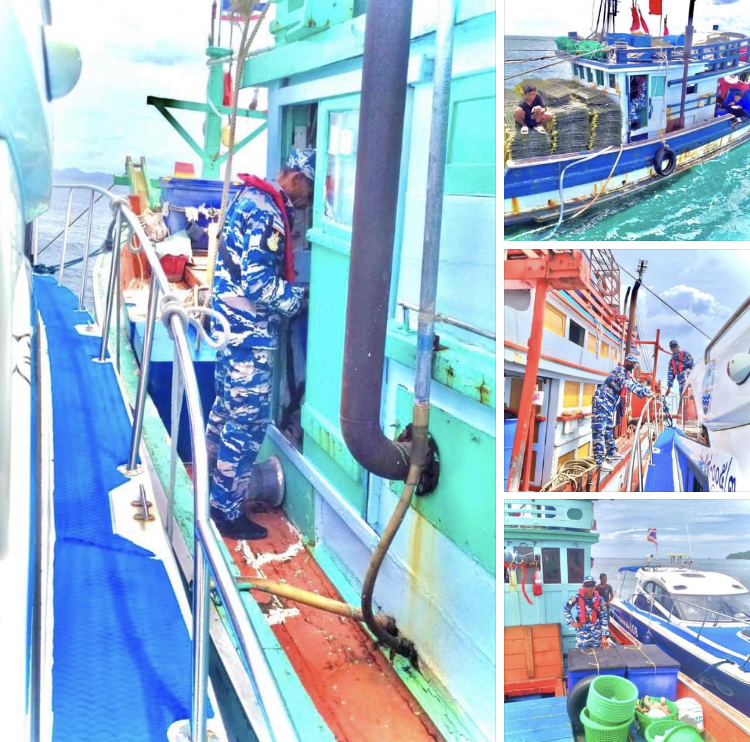 ตรวจเรือประมง IUU ทะเลกระบี่