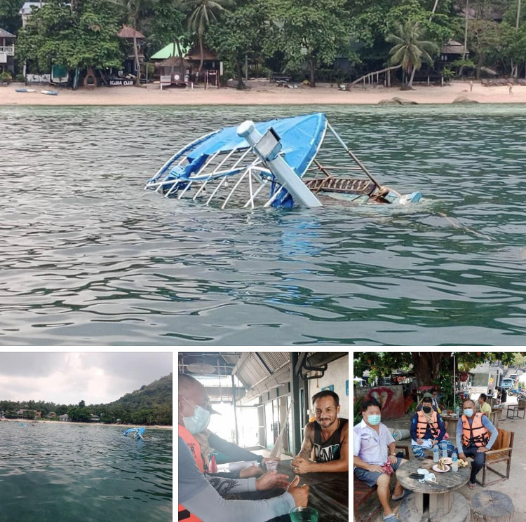 เร่งแก้ปัญหาผลกระทบทะเล เรือจมข้างเกาะเต่า
