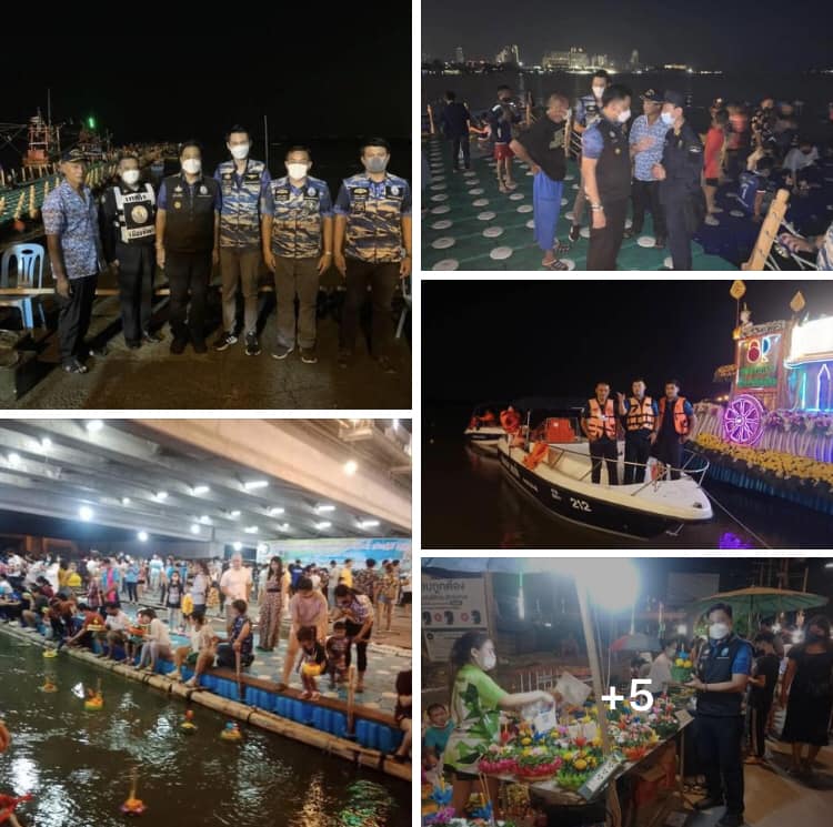 กรมทะเลและชายฝั่ง อำนวยความสะดวกและรักษาความปลอดภัยทางน้ำ ประเพณีลอยกระทง จ.ฉะเชิงเทรา สมุทรปราการ และชลบุรี
