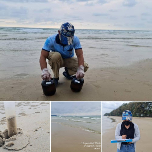 พบคราบน้ำมันชายหาดแม่รำพึง จ.ระยอง