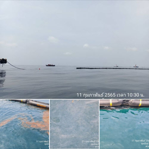 พบคราบน้ำมัน ขยับลอยใกล้ฝั่งหาดแม่รำพึง ทะเลระยอง