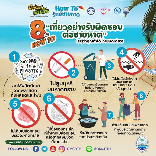 ๘ ข้อควรรู้ เที่ยวอย่างไร ให้รับผิดชอบต่อชายหาด