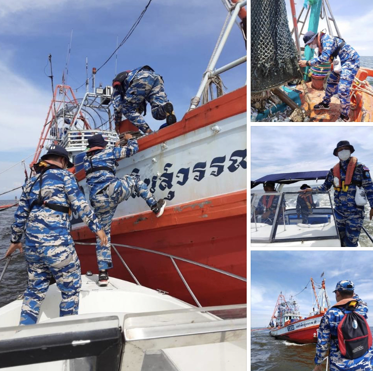 ตรวจเรือประมง IUU ทะเลชลบุรีต่อเนื่องเมืองปากน้ำ