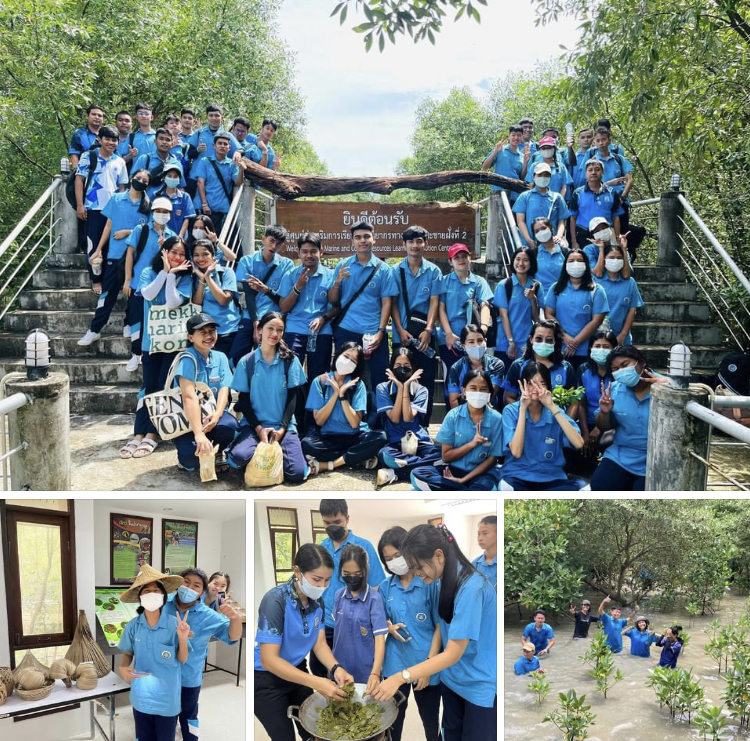 น้องๆ โรงเรียนสตรีทุ่งสง ร่วมปลูกเสริมป่าชายเลนเมืองคอน