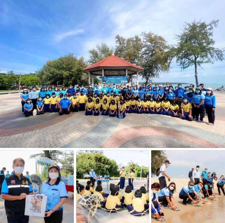 ชาวสงขลา จัดกิจกรรมปล่อยเต่าทะเลเฉลิมพระเกียรติที่หาดสมิหลา