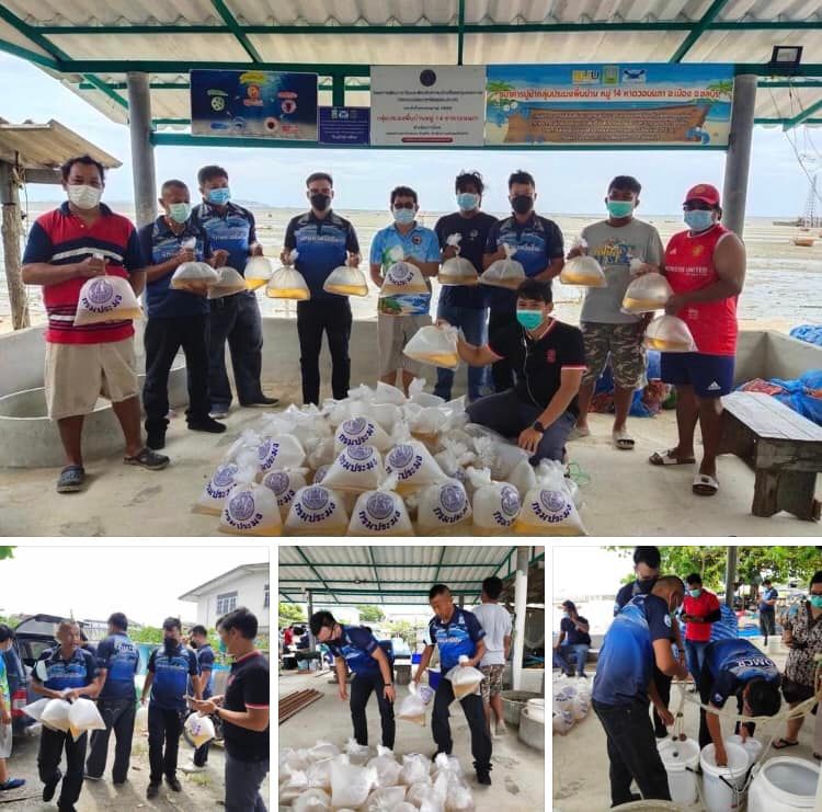 กลุ่มประมงพื้นบ้านหาดวอนนภา ปล่อยพันธุ์กุ้งลงทะเลหน้าบ้าน