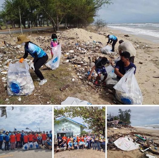ช่วยกันทุกภาคส่วน ระดมพลังมวลชนเก็บขยะชายหาดระโนด