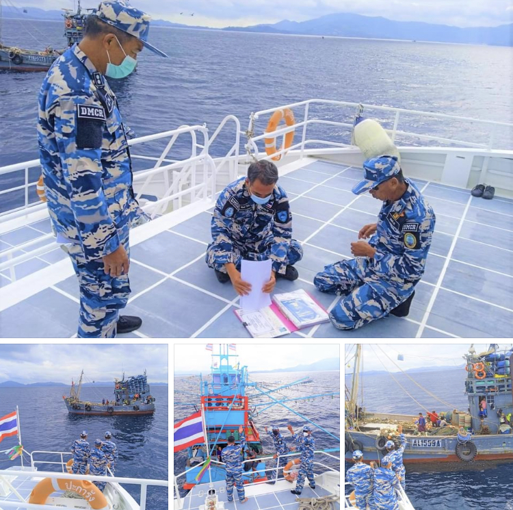 ตรวจเรือประมงทะเลภูเก็ต ไม่พบการกระทำผิดกฎหมายทะเล