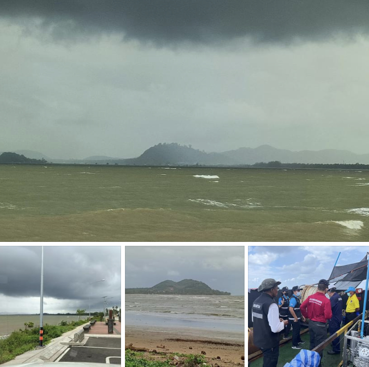 คลื่นลมแรง ขยับแผนกู้เรือบรรทุกน้ำมันที่อับปาง น่านน้ำชุมพร